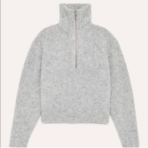 Wilfred Gwyneth lt grey half zip sweater xxs xs read!